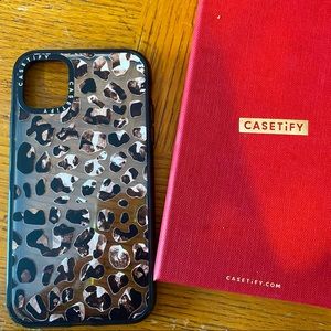Casetify Leopard Print and Clear iPhone 11 Case